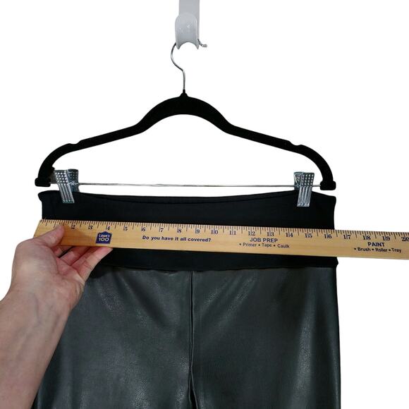 SPANX Assets Faux Leather Leggings sz 1X Women Black Stretch Comfort 20258R READ - Picture 5 of 12